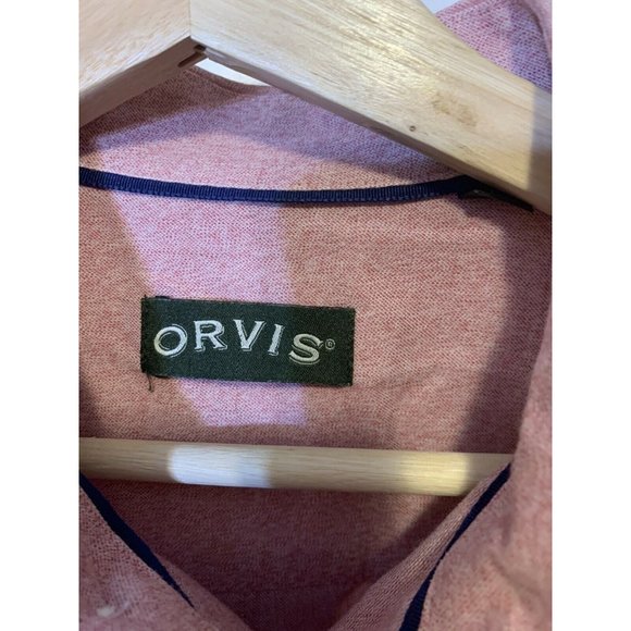 Orvis Men’s Sz L Pale Red Button Front Long‎ Sleeve Shirt - Picture 2 of 8
